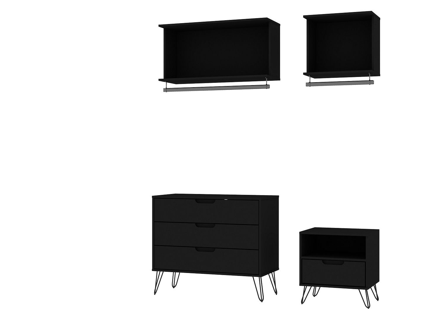 Rockefeller 4-Piece Full Open Closet Wardrobe
