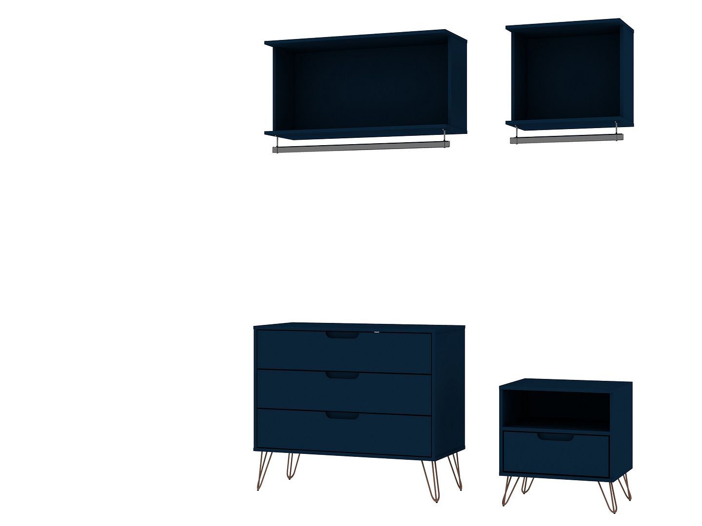 Rockefeller 4-Piece Full Open Closet Wardrobe