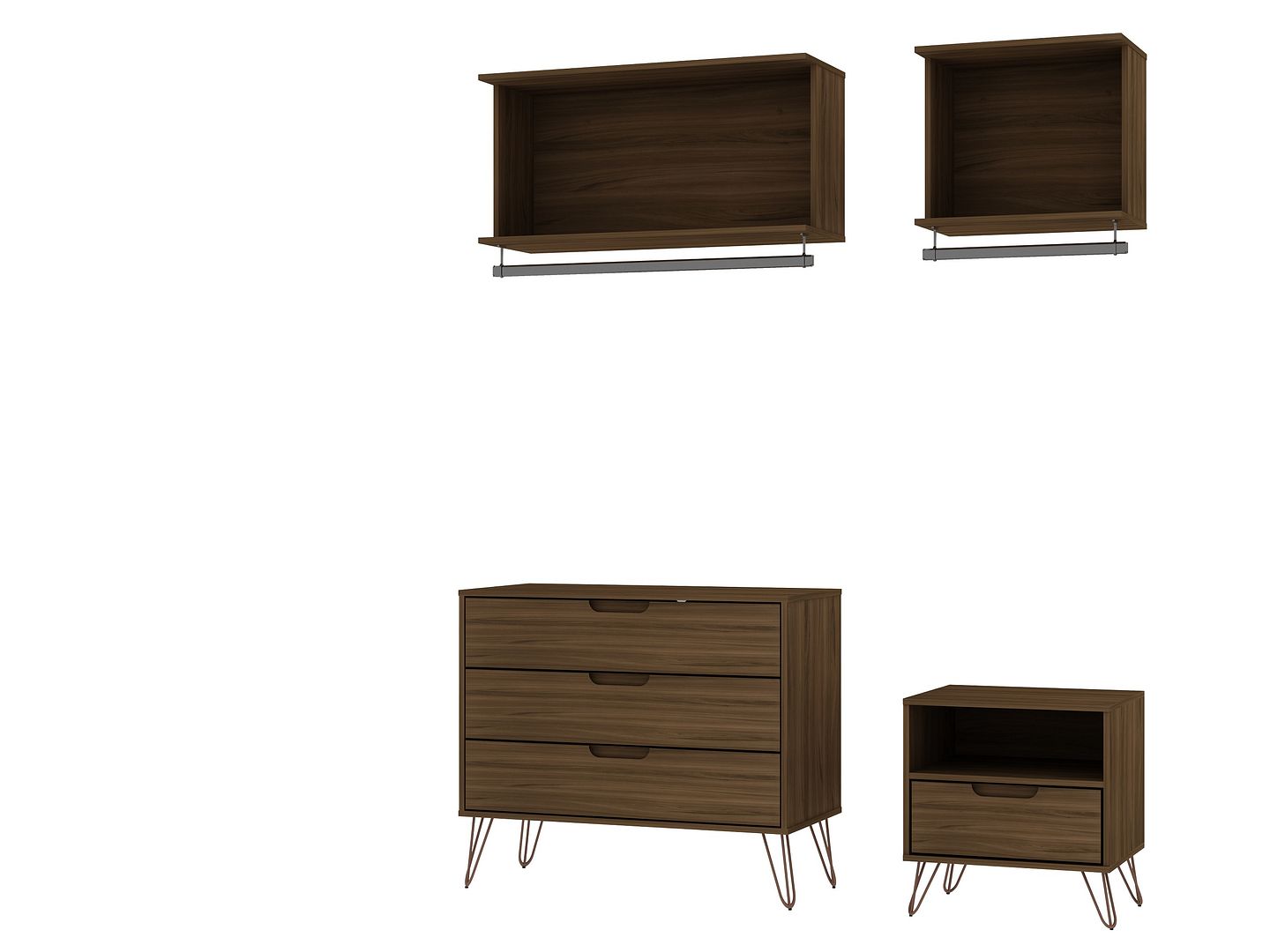 Rockefeller 4-Piece Full Open Closet Wardrobe