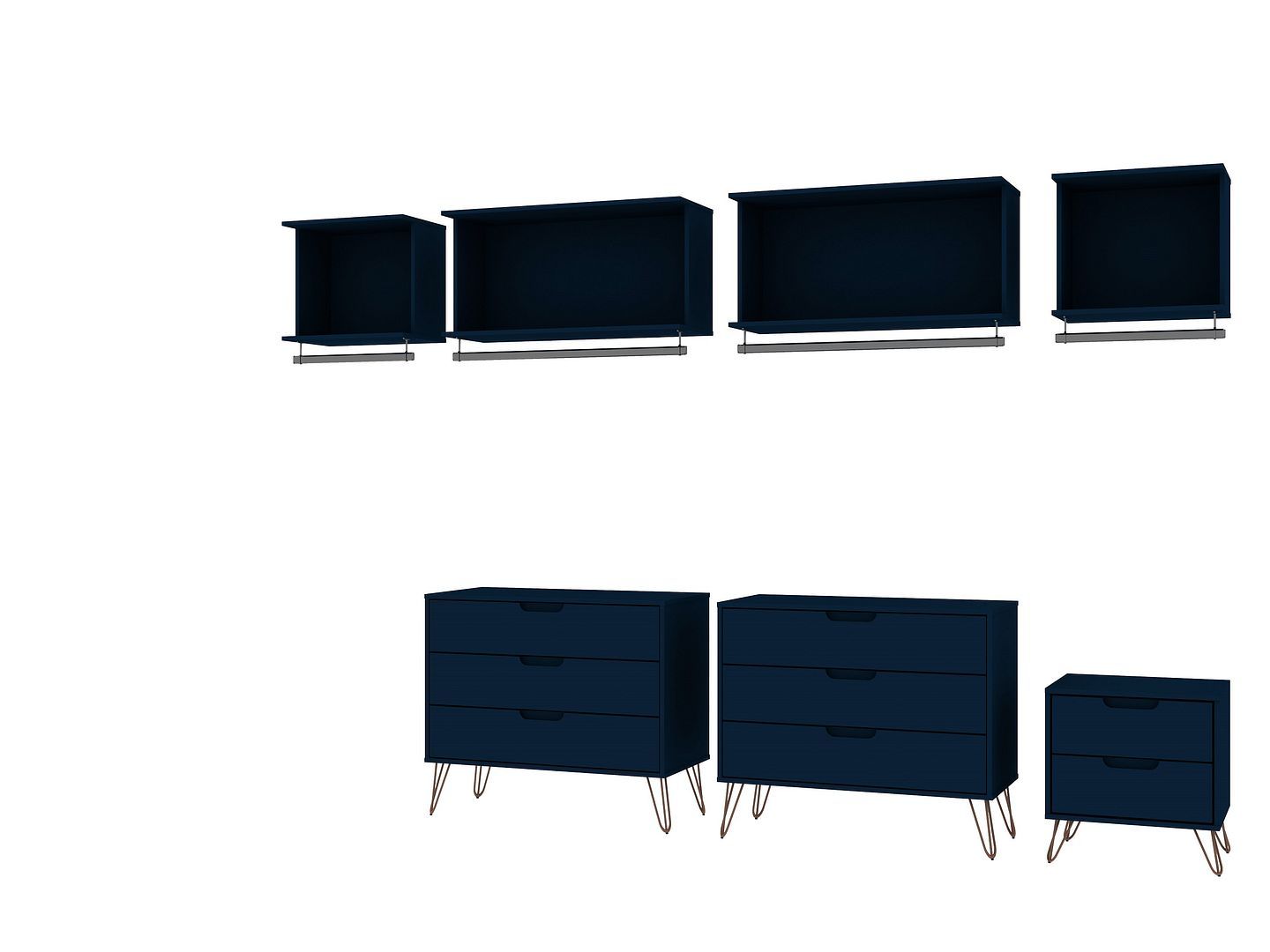 Rockefeller 7- Piece Open Wardrobe
