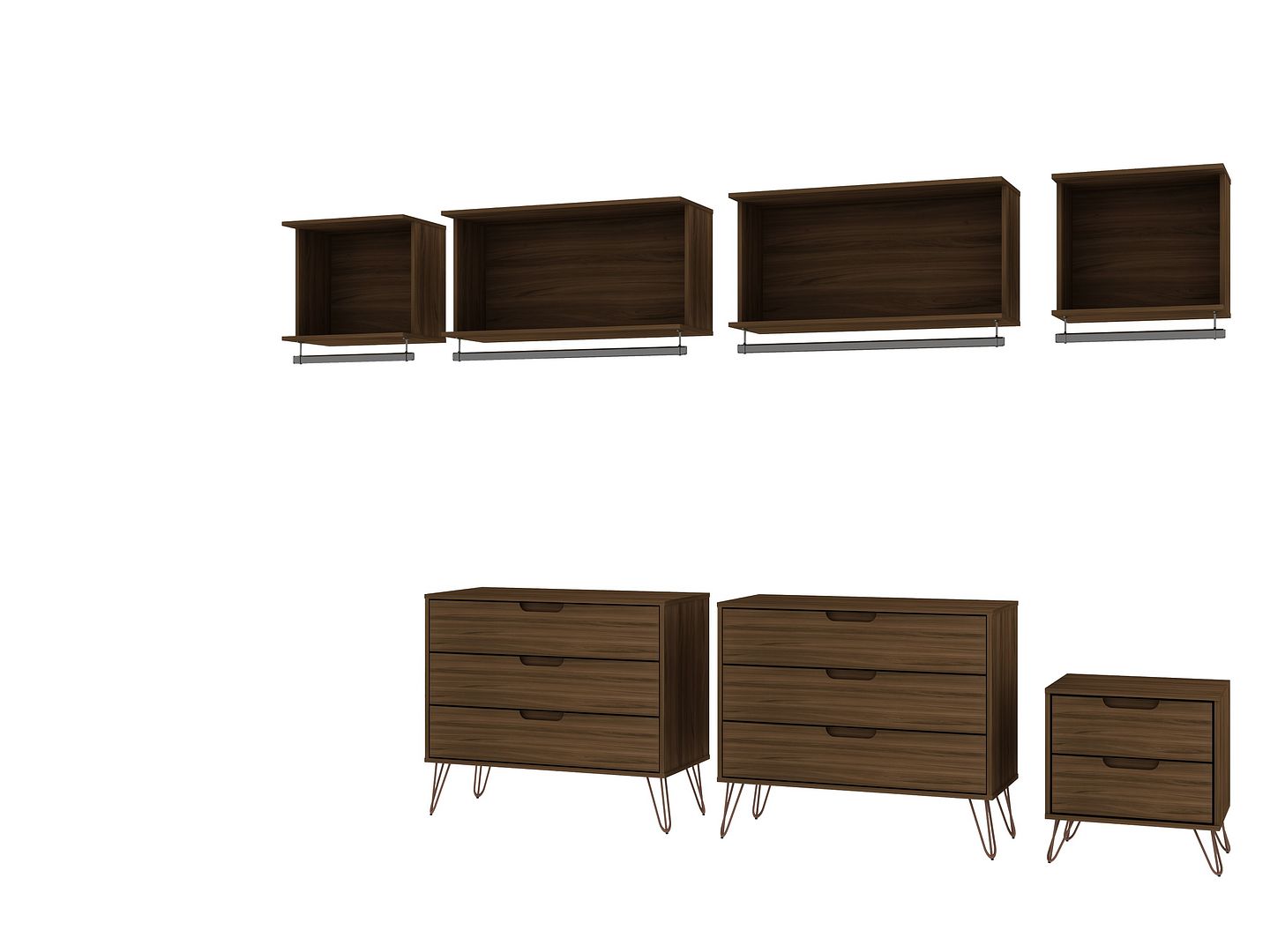 Rockefeller 7- Piece Open Wardrobe