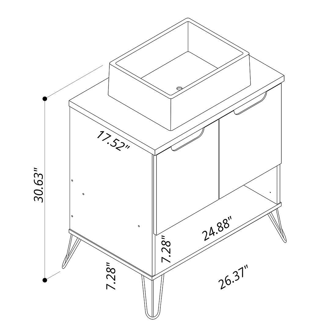 Rockefeller 26.38 Bathroom Vanity Sink 2.0 - East Shore Modern Home Furnishings