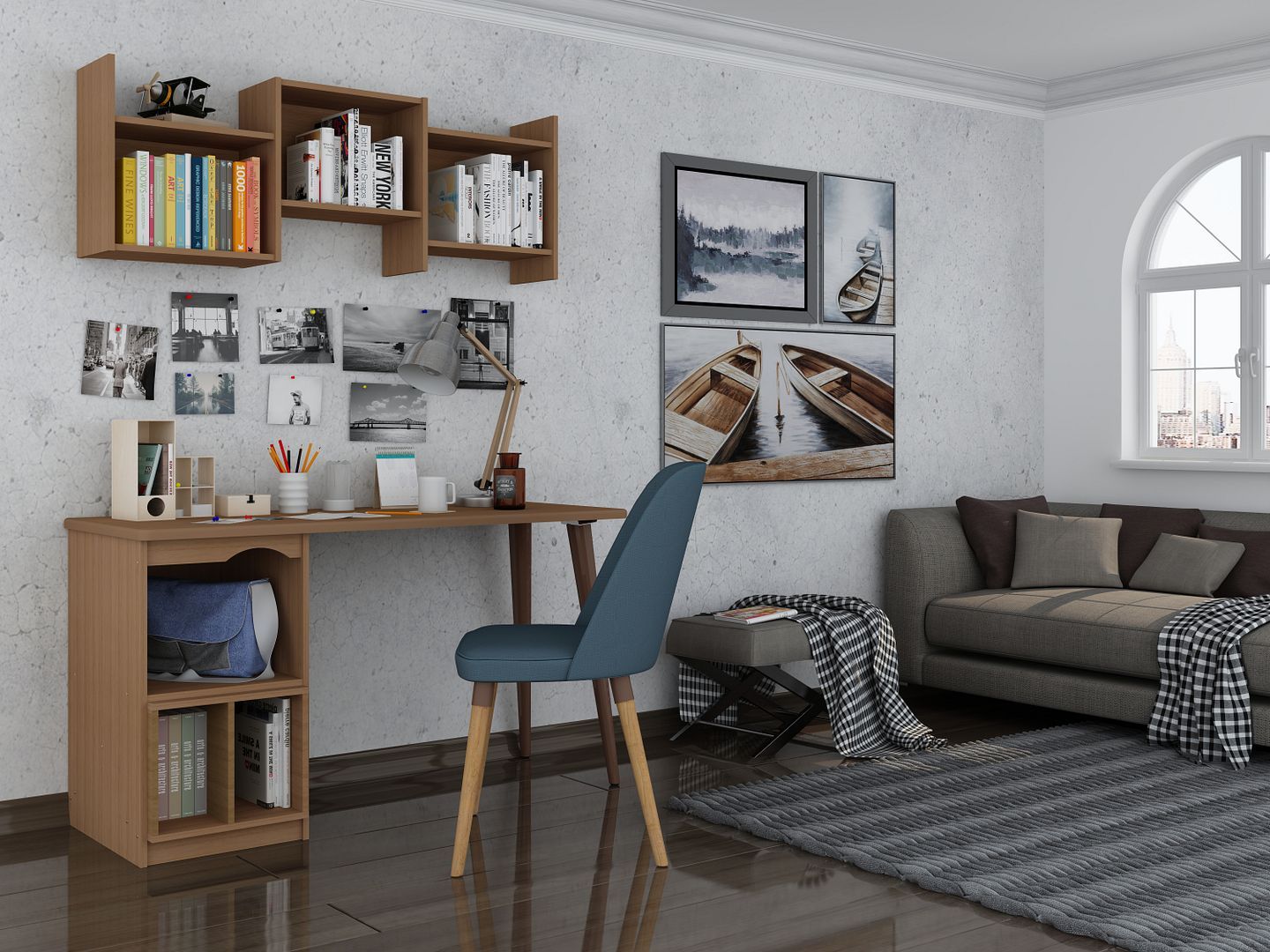 Hampton 53.54" Home Office Desk
