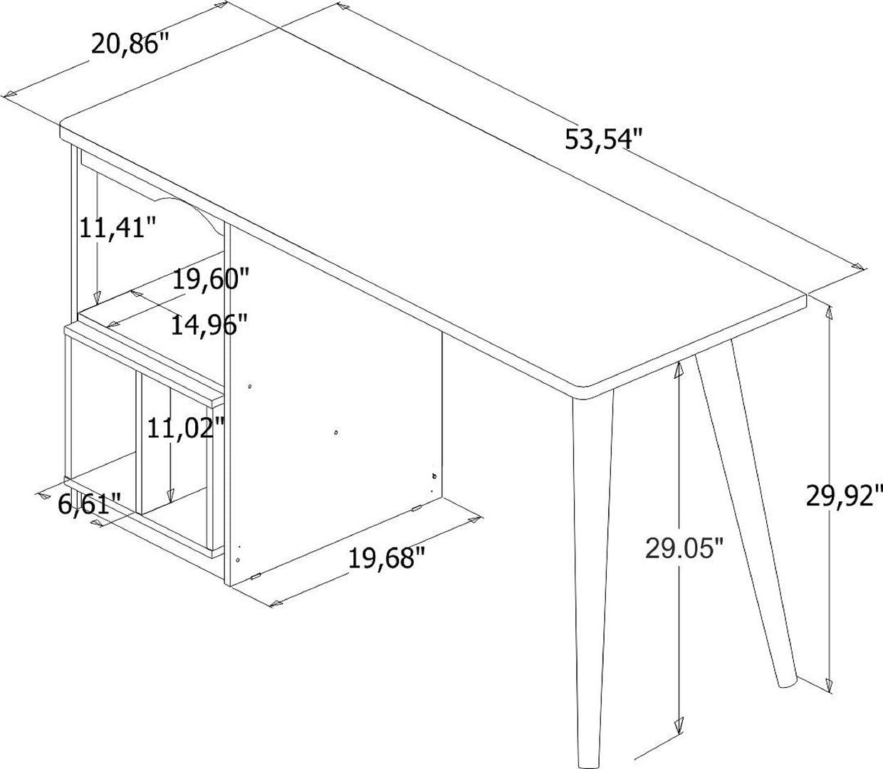 Hampton 53.54" Home Office Desk