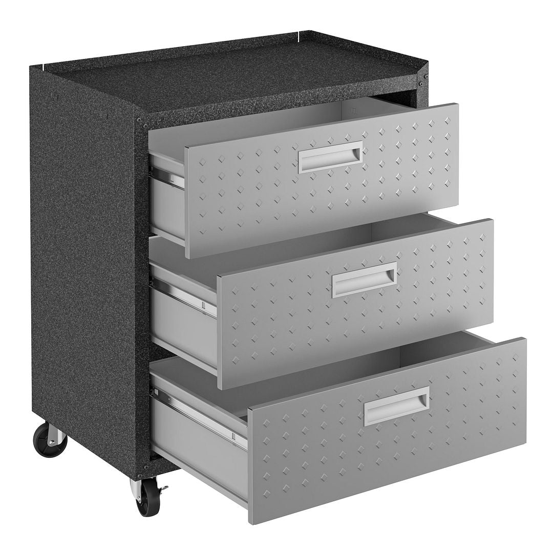 3-Piece Fortress Mobile Garage Cabinet and Worktable 3.0