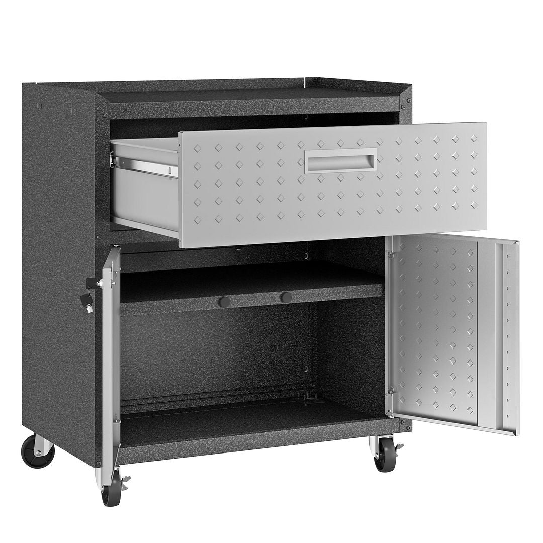 3-Piece Fortress Mobile Garage Cabinet and Worktable 4.0