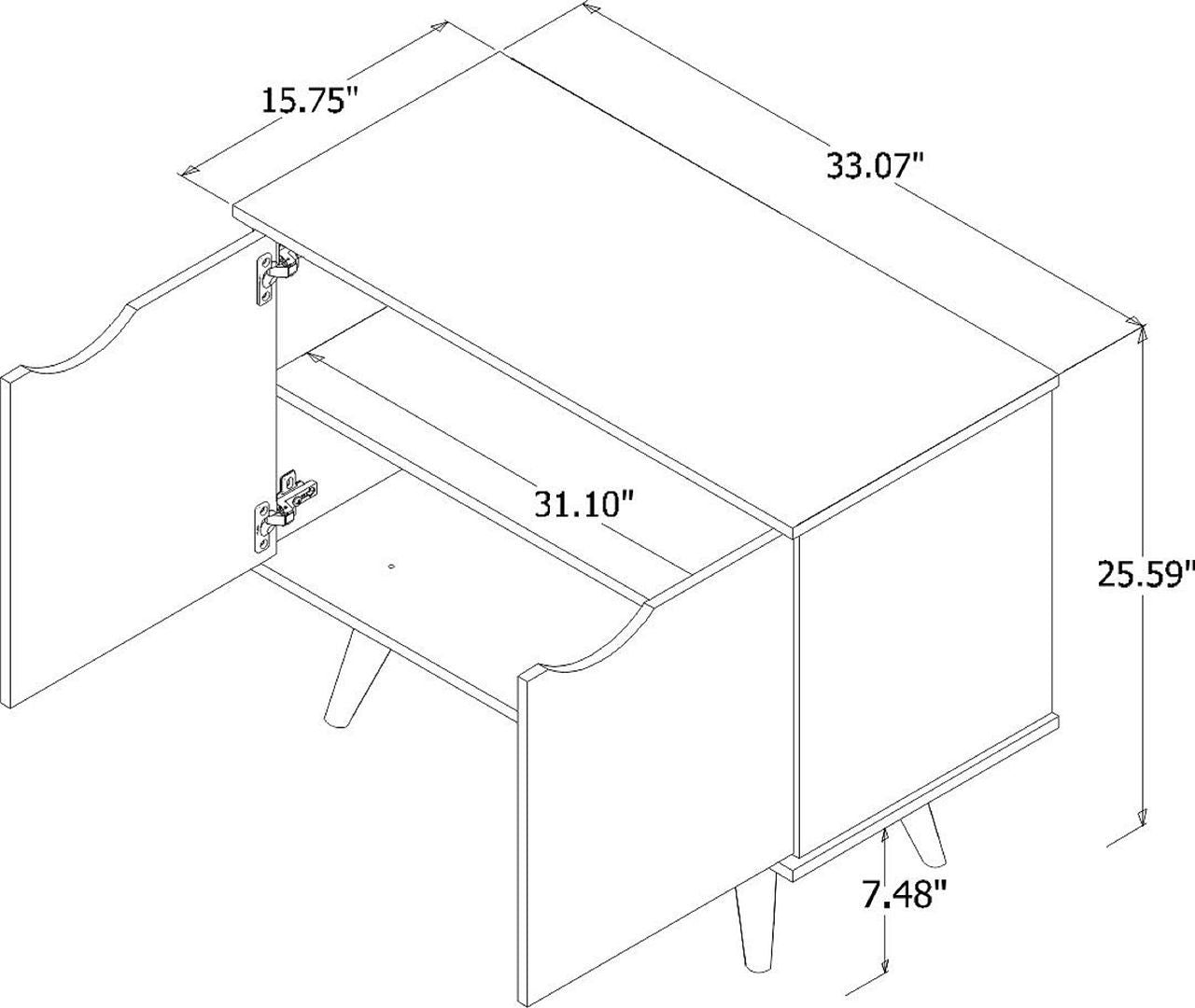 Hampton 33.07" Accent Cabinet
