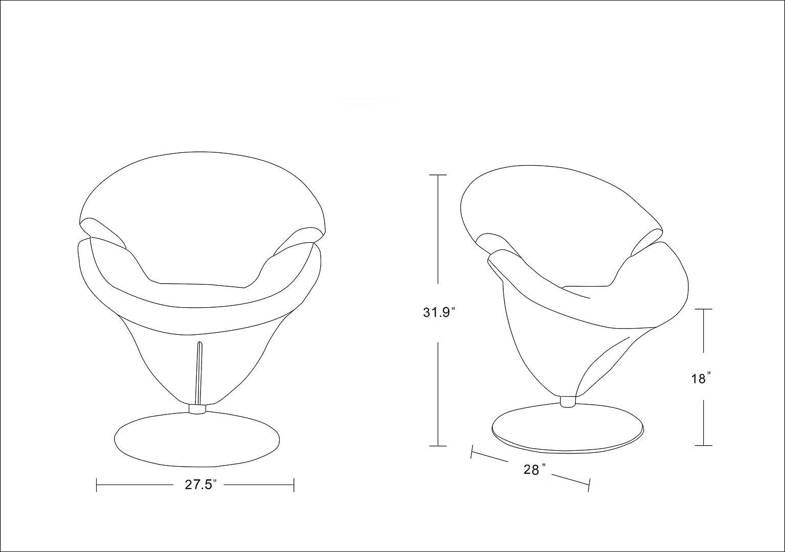 Tulip Swivel Accent Chair - Set of 2