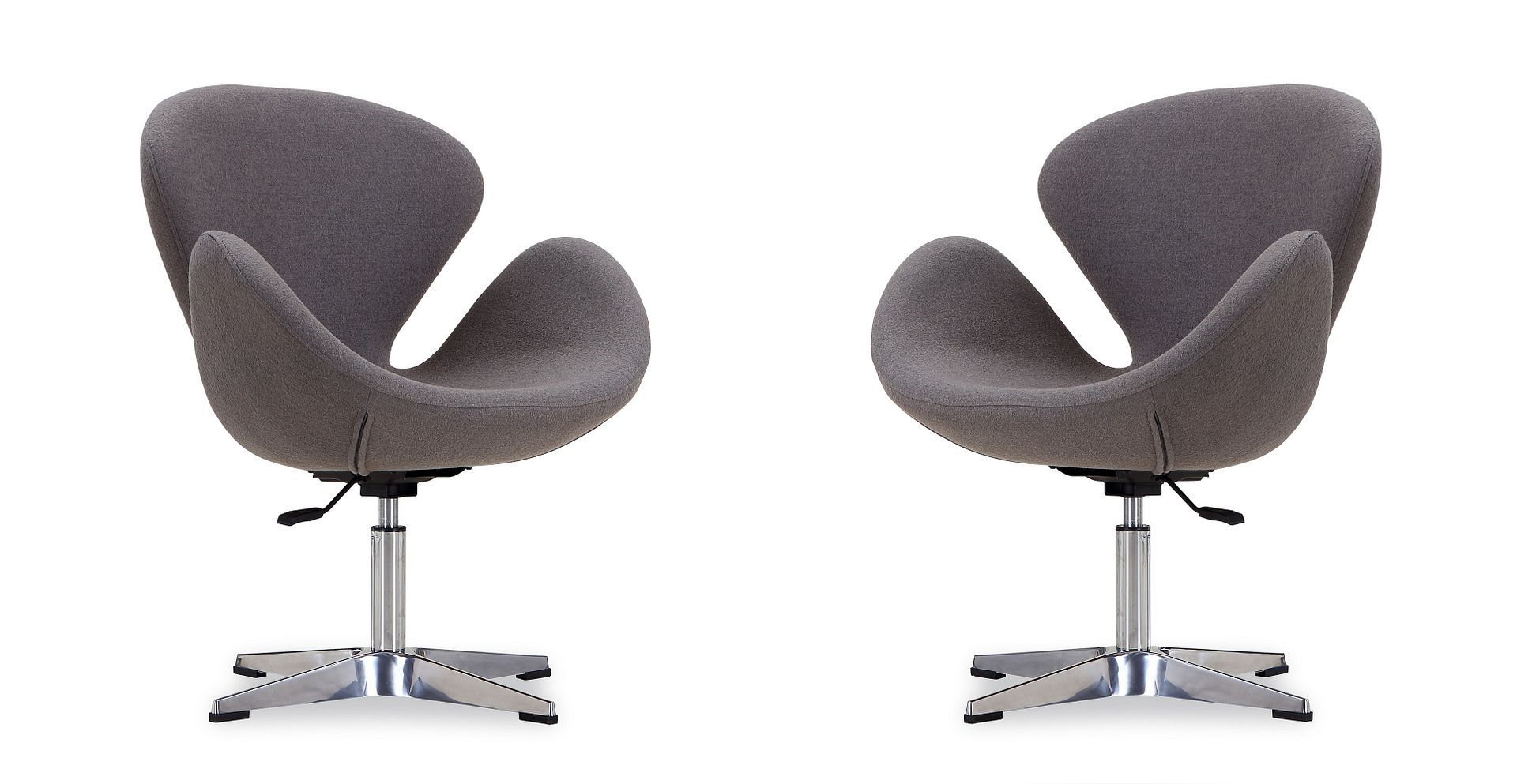 Raspberry Adjustable Swivel Accent Chair - Set of 2