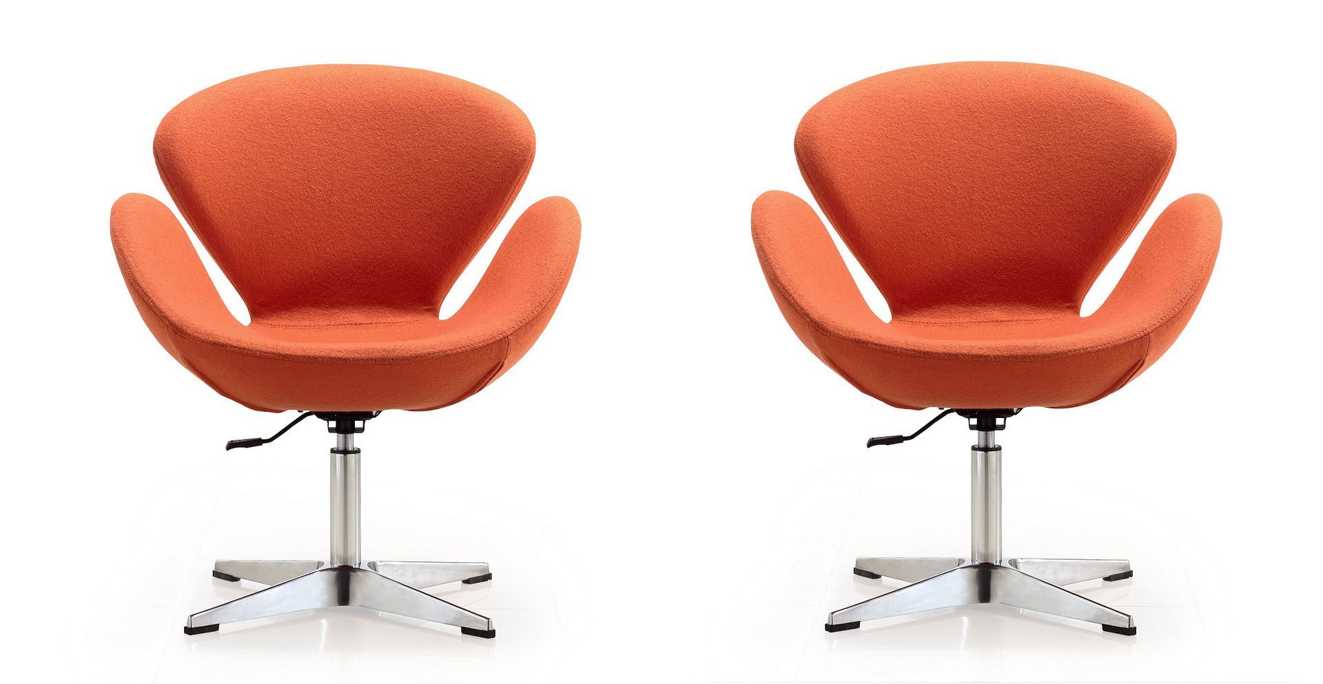 Raspberry Adjustable Swivel Accent Chair - Set of 2