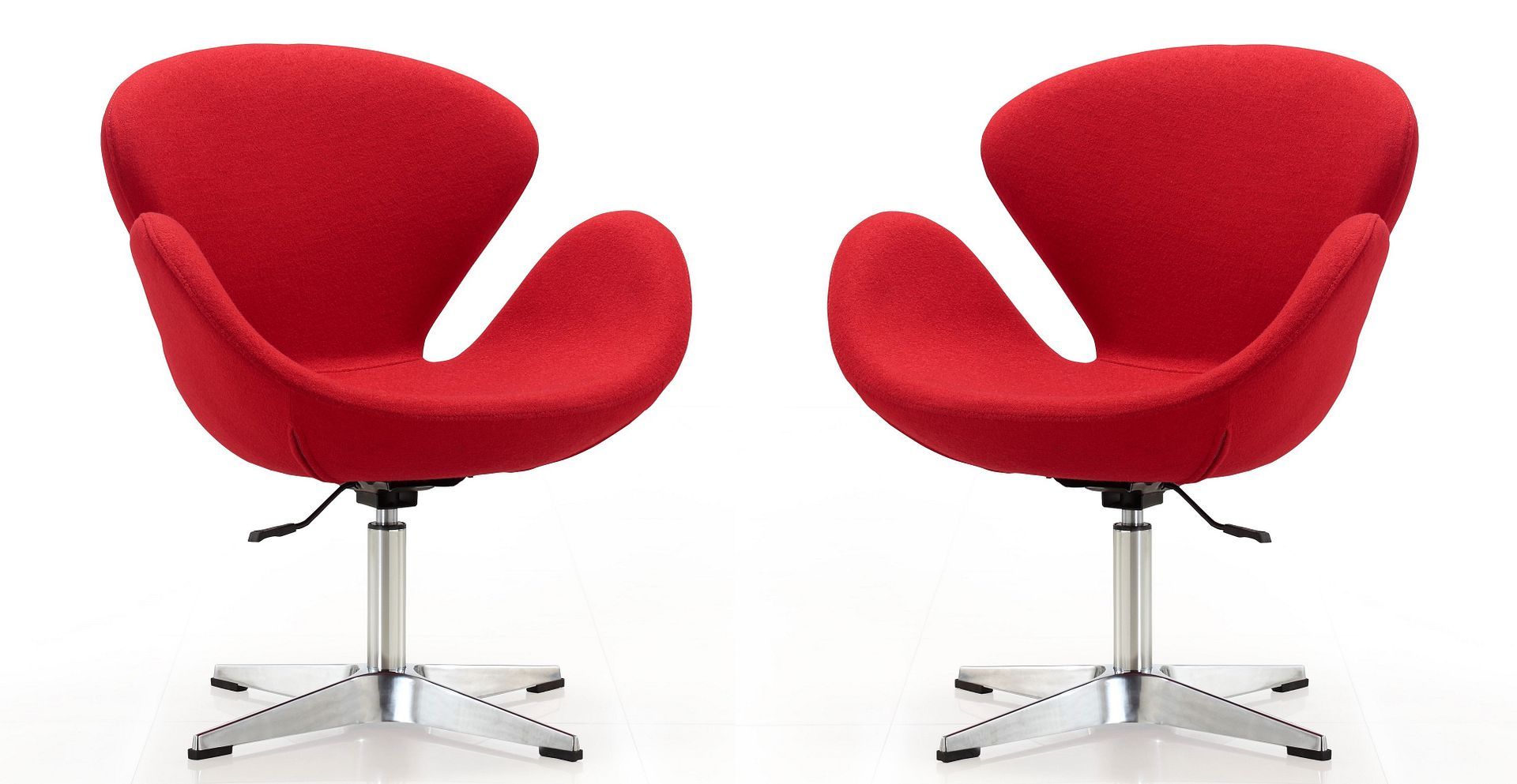 Raspberry Adjustable Swivel Accent Chair - Set of 2