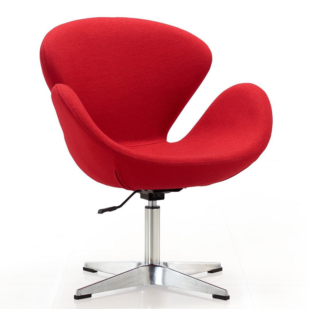 Raspberry Adjustable Swivel Accent Chair - Set of 2