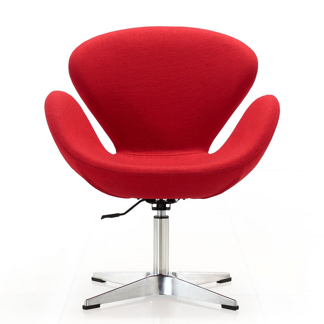 Raspberry Adjustable Swivel Accent Chair - Set of 2