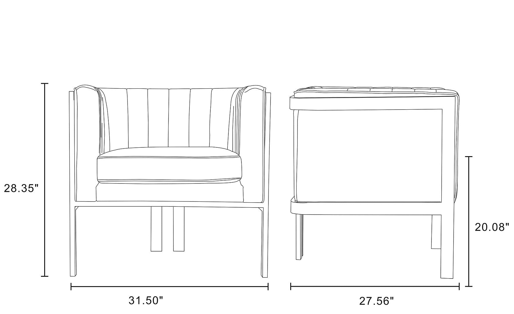 Paramount Accent Armchair - Set of 2 - East Shore Modern Home Furnishings