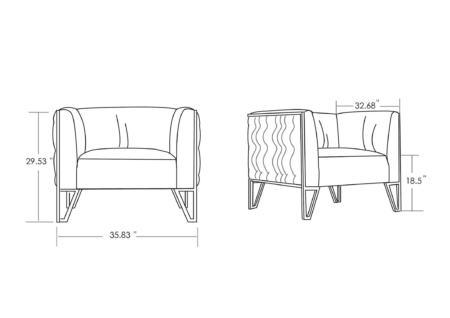 Vector Accent Chair -Set of 2 - East Shore Modern Home Furnishings