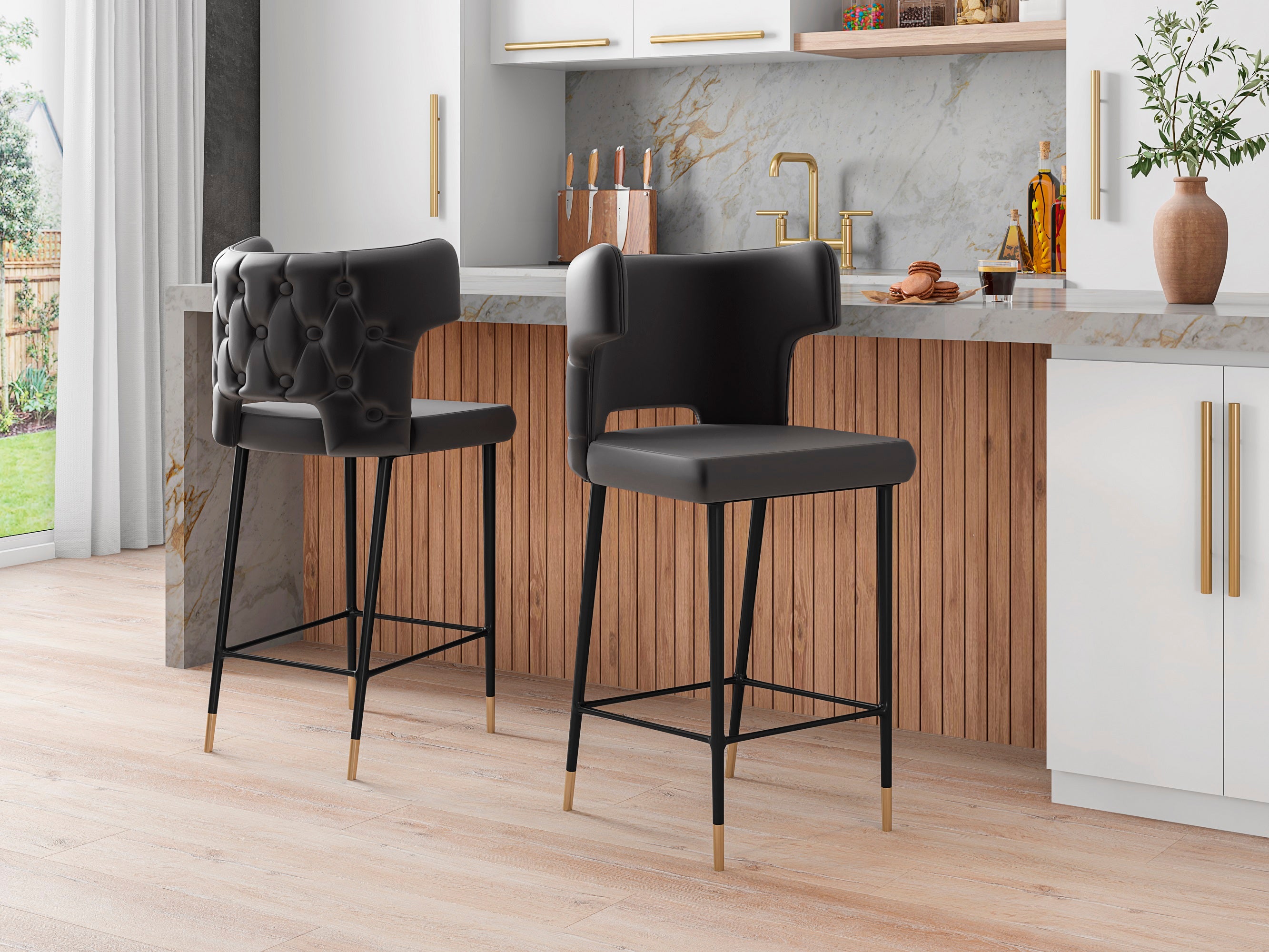 Holguin Barstool - Set of 2 - East Shore Modern Home Furnishings
