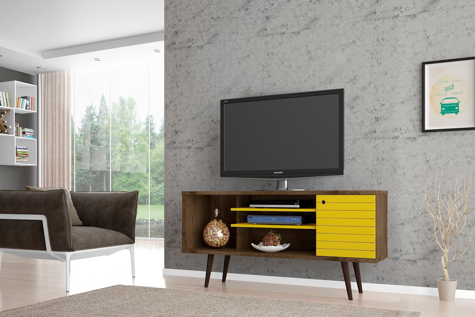 Liberty 53.14" TV Stand - East Shore Modern Home Furnishings