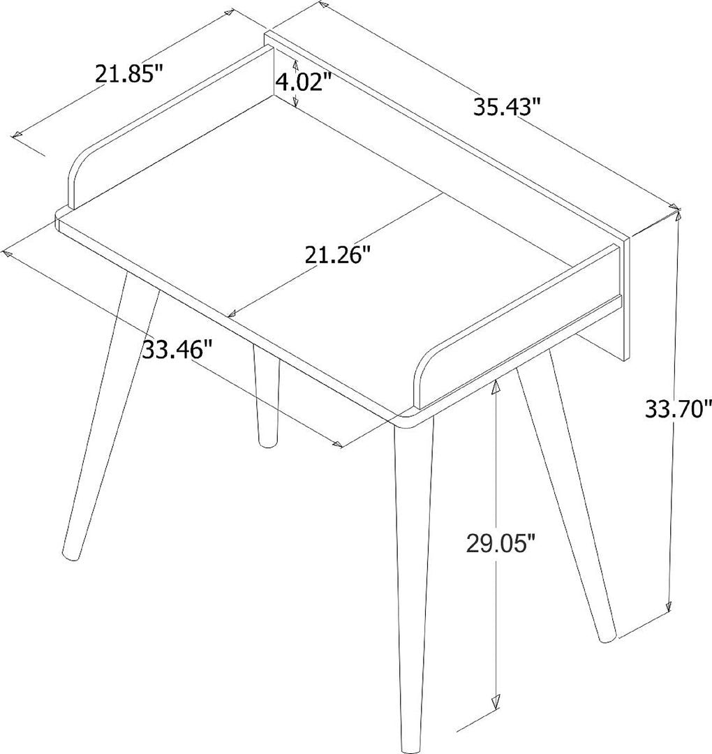 Hampton 3-Piece Home Basic Office Set - East Shore Modern Home Furnishings