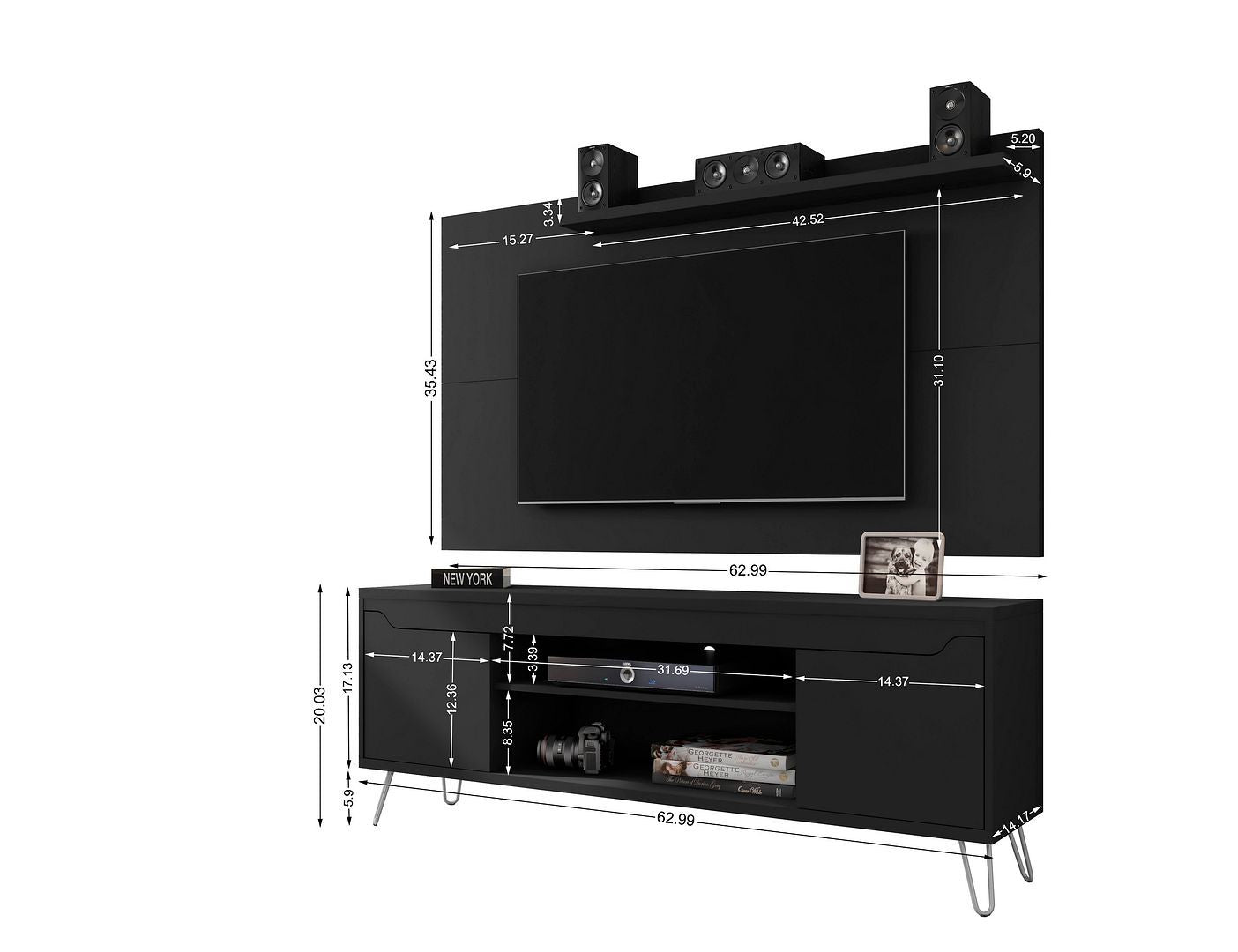 Baxter 62.99" TV Stand and Liberty Panel