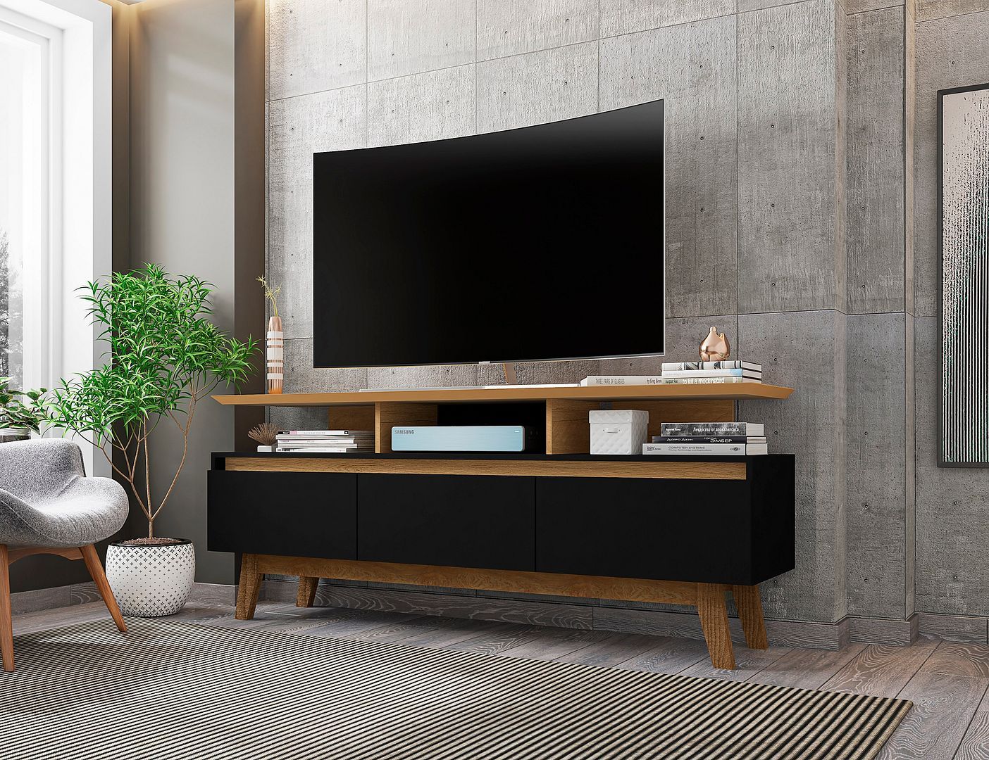 Yonkers 62.99" TV Stand - East Shore Modern Home Furnishings