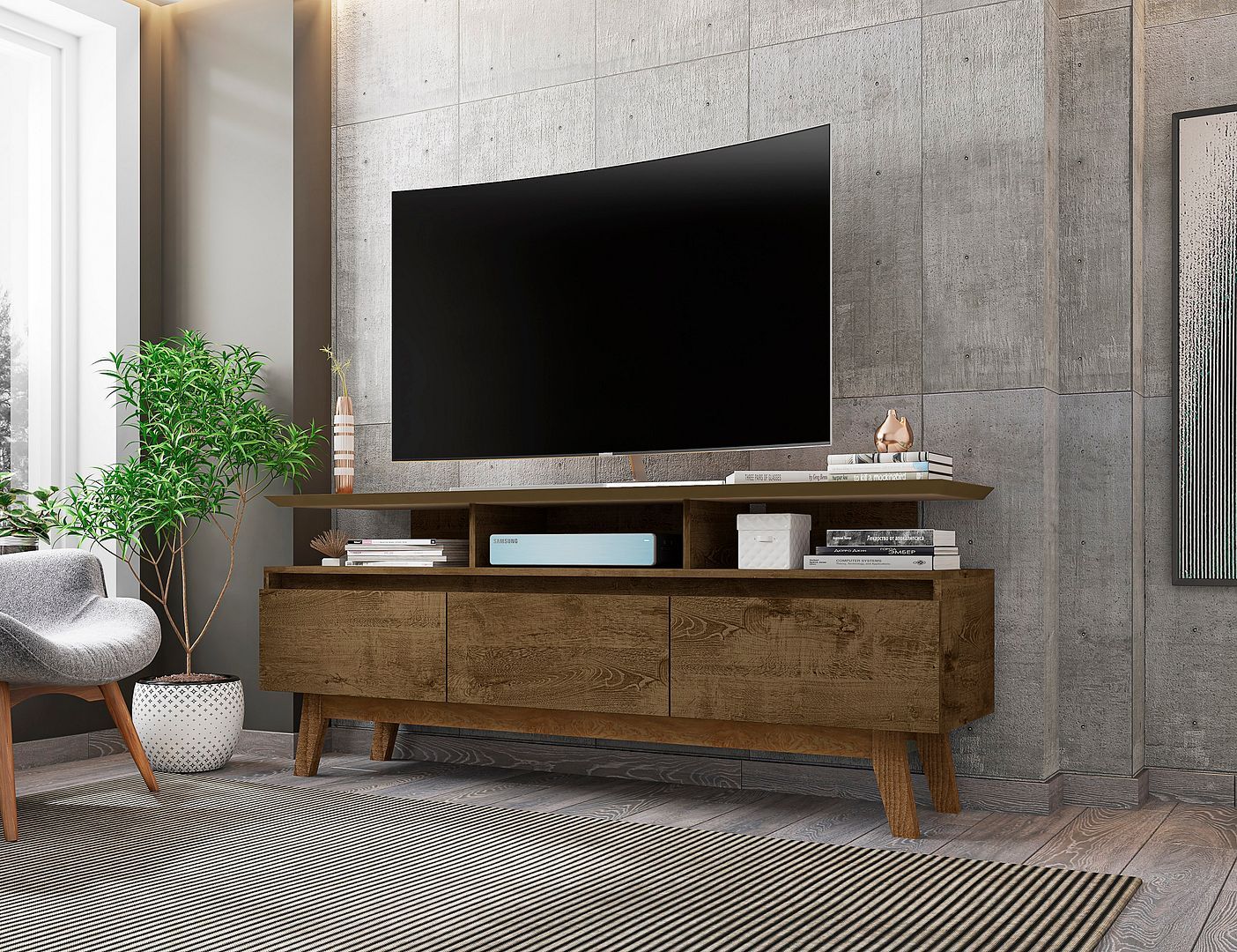 Yonkers 62.99" TV Stand - East Shore Modern Home Furnishings