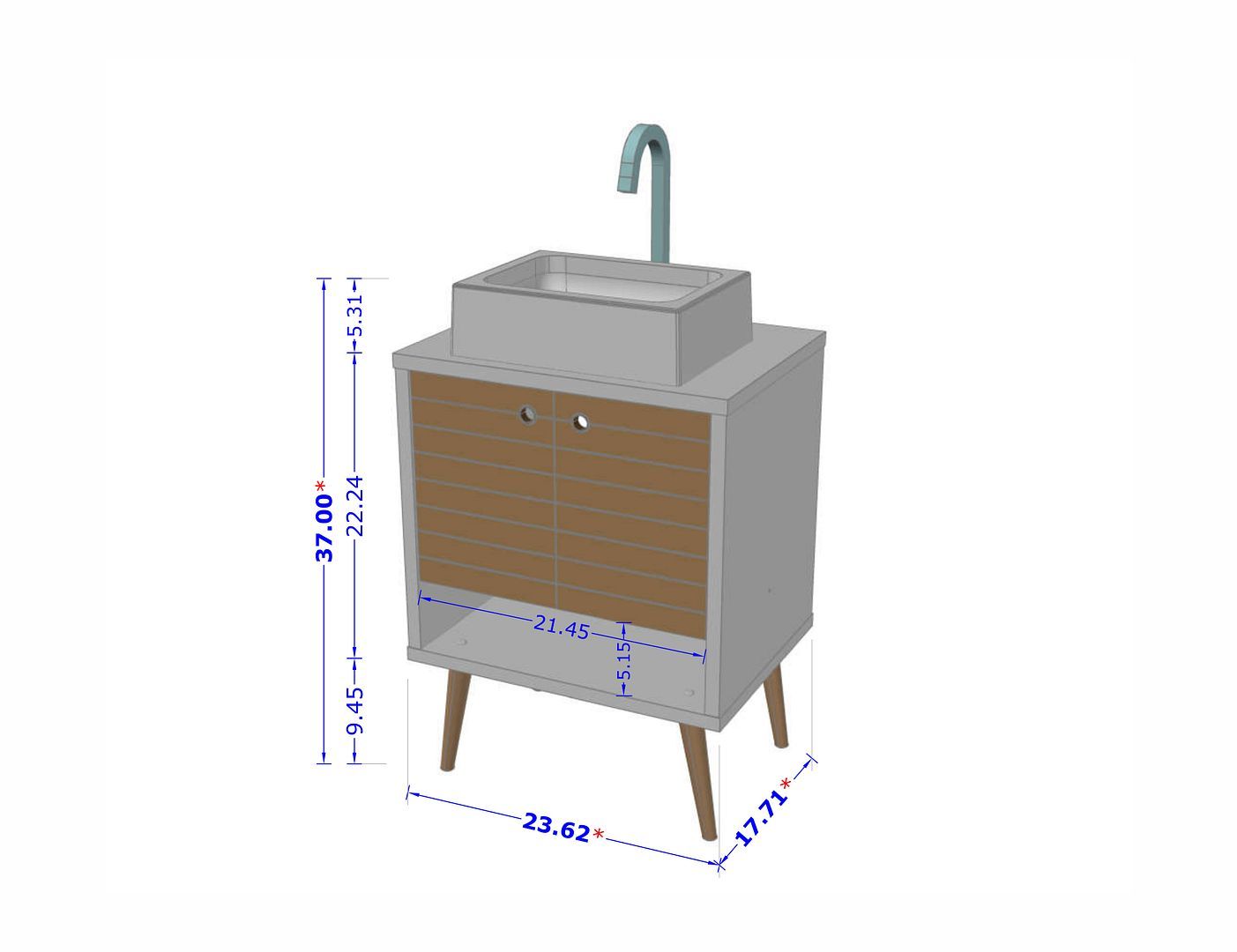 Liberty 23.62" Bathroom Vanity Sink