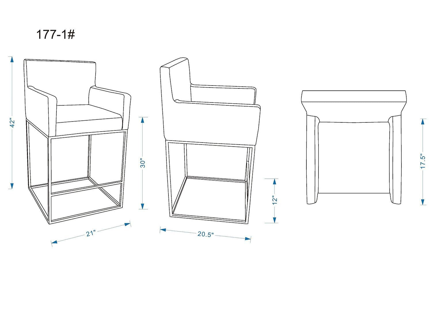 Ambassador Barstool - Set of 3 - East Shore Modern Home Furnishings