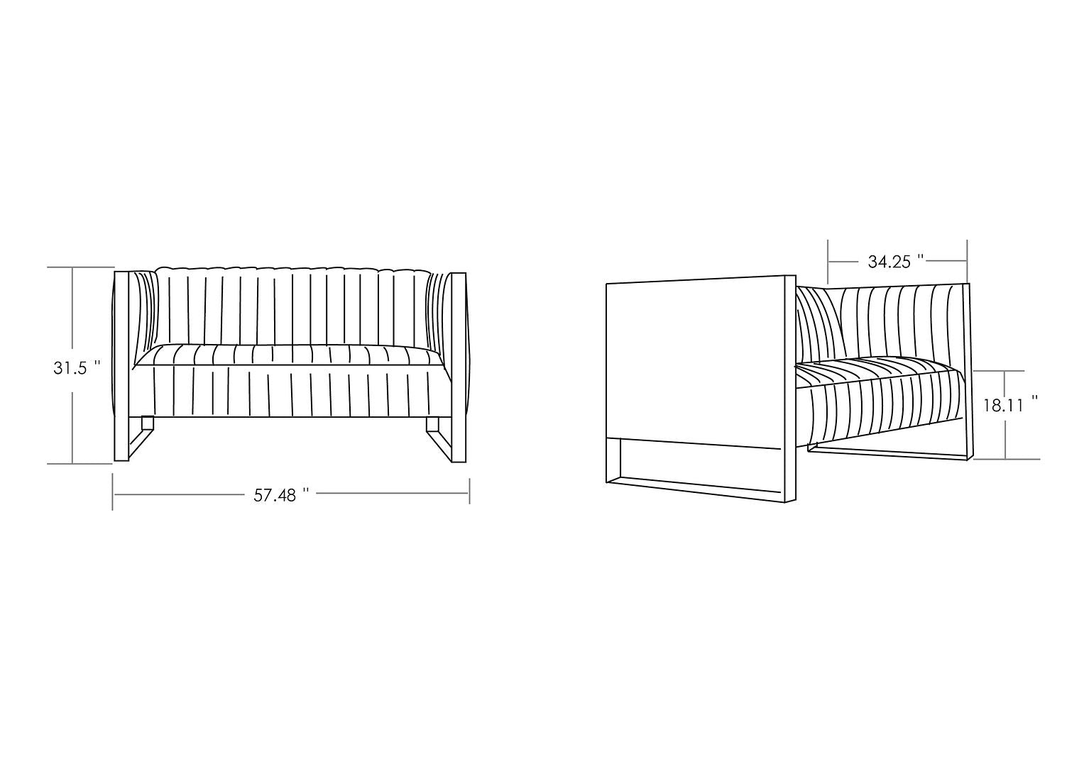 Trillium 3 Piece Velvet Sofa, Loveseat and Armchair Set - East Shore Modern Home Furnishings