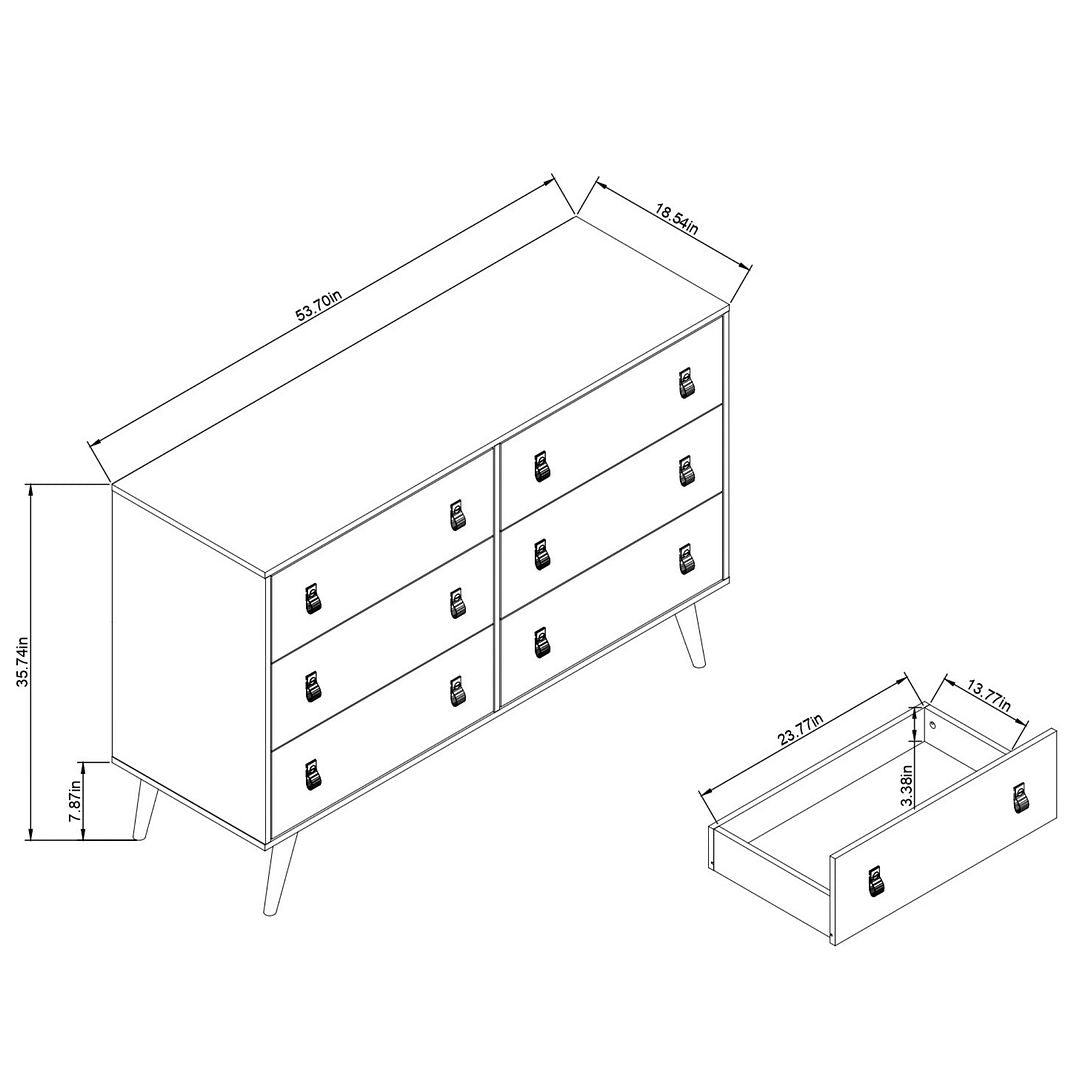 Amber Double Dresser - East Shore Modern Home Furnishings