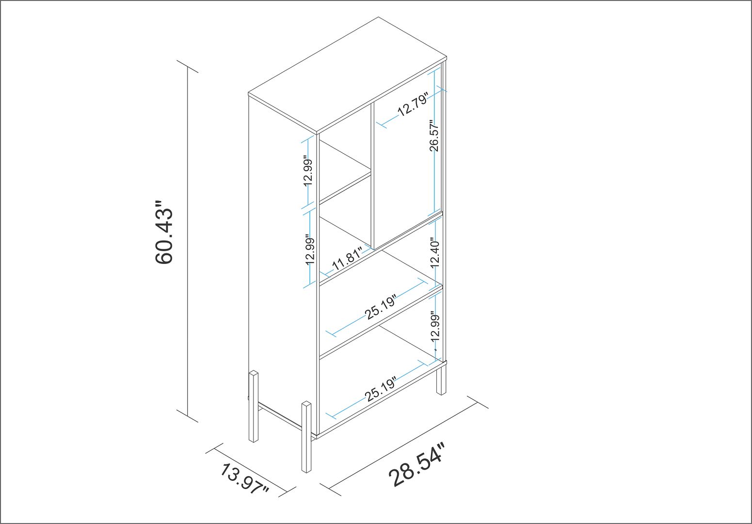 Bowery Bookcase - East Shore Modern Home Furnishings