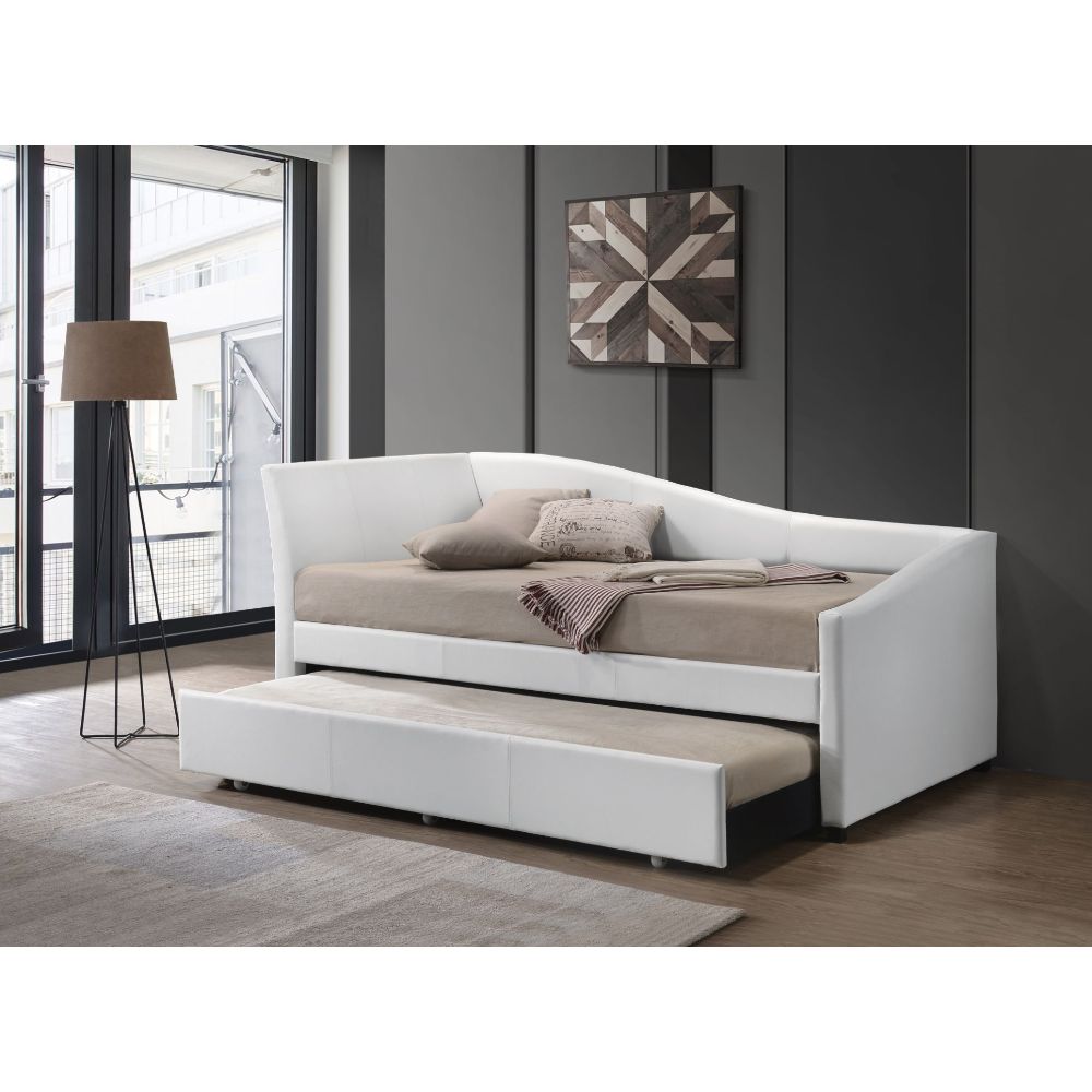 Jedda Faux Leather Daybed & Trundle - East Shore Modern Home Furnishings