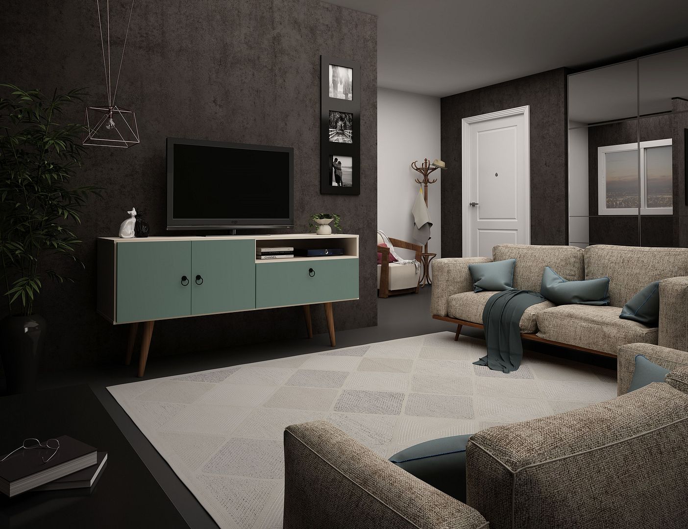 Tribeca 53.94" TV Stand - East Shore Modern Home Furnishings