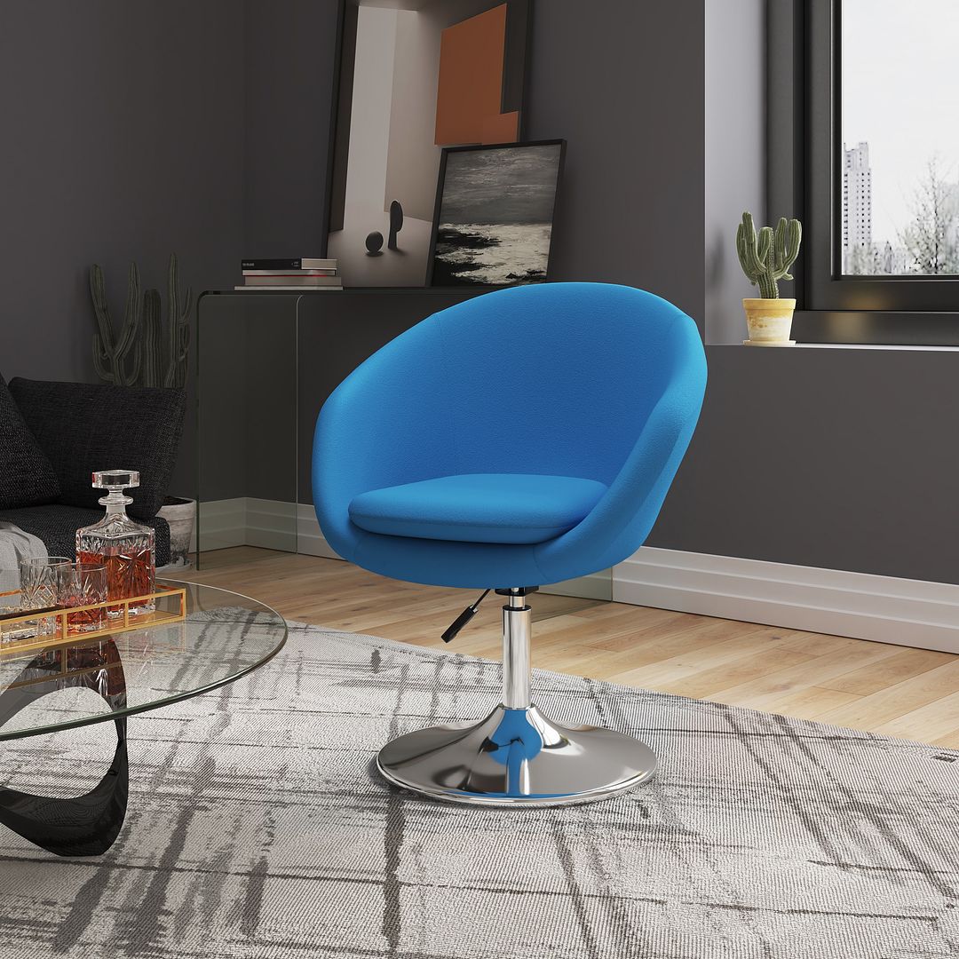 Hopper Wool Swivel Adjustable Height Chair - Set of 2 - East Shore Modern Home Furnishings