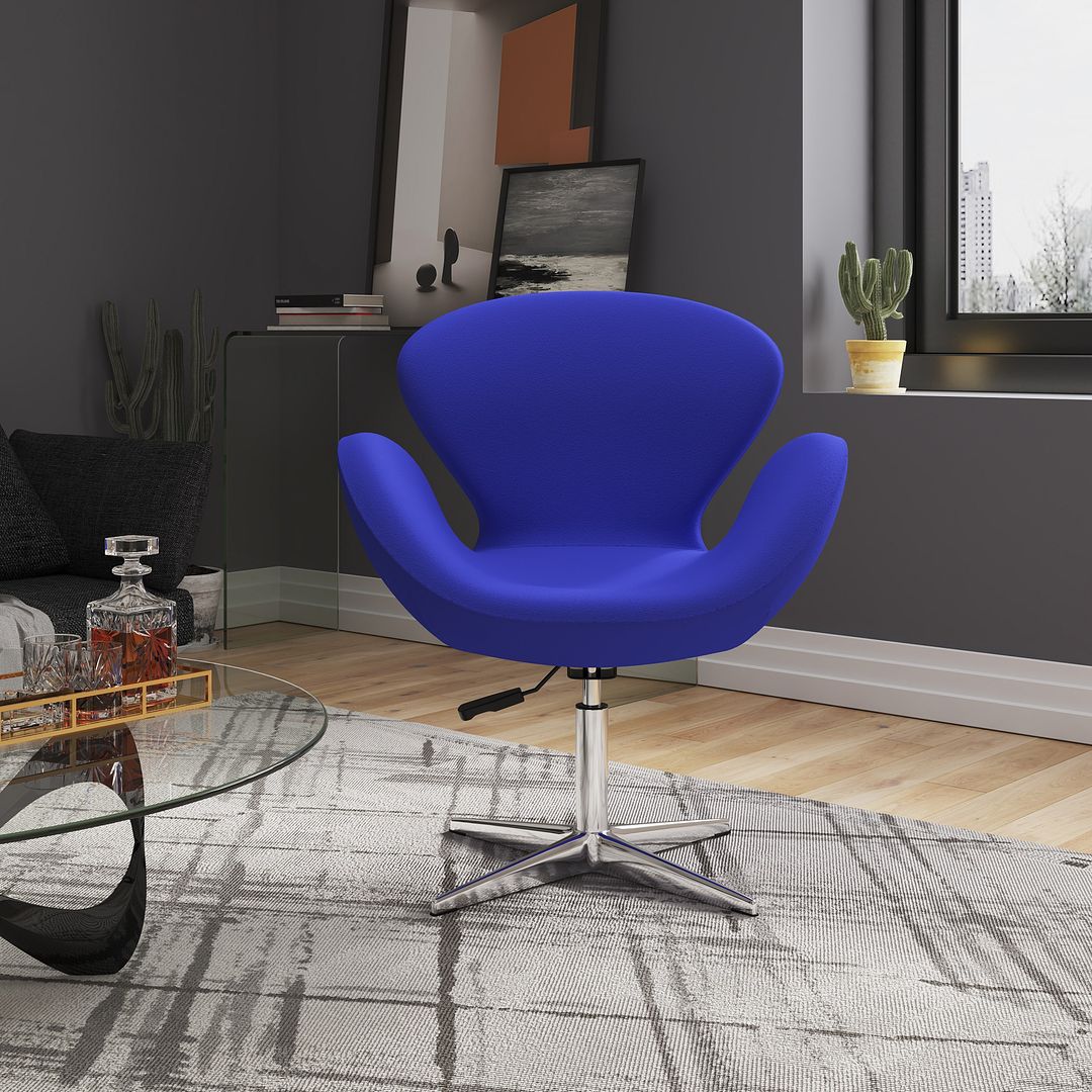 Raspberry Adjustable Swivel Accent Chair - Set of 2 - East Shore Modern Home Furnishings