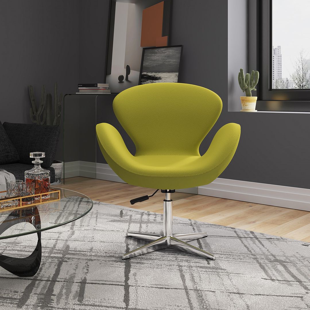 Raspberry Adjustable Swivel Accent Chair - Set of 2 - East Shore Modern Home Furnishings