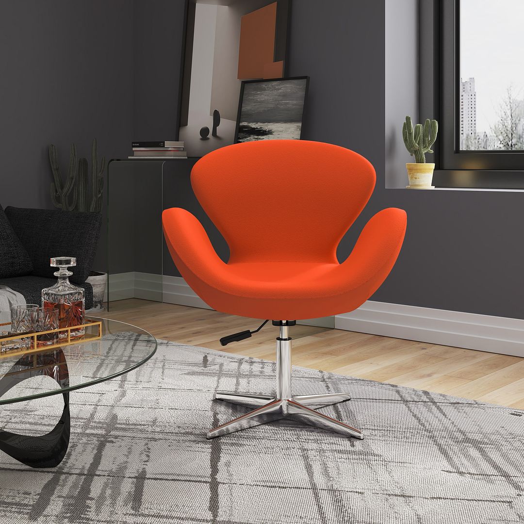Raspberry Adjustable Swivel Accent Chair - Set of 2 - East Shore Modern Home Furnishings