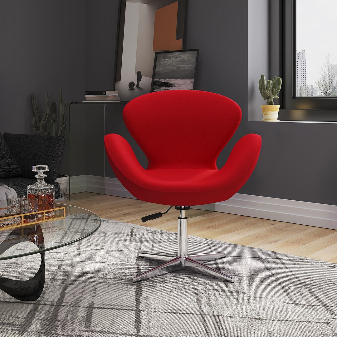 Raspberry Adjustable Swivel Accent Chair - East Shore Modern Home Furnishings