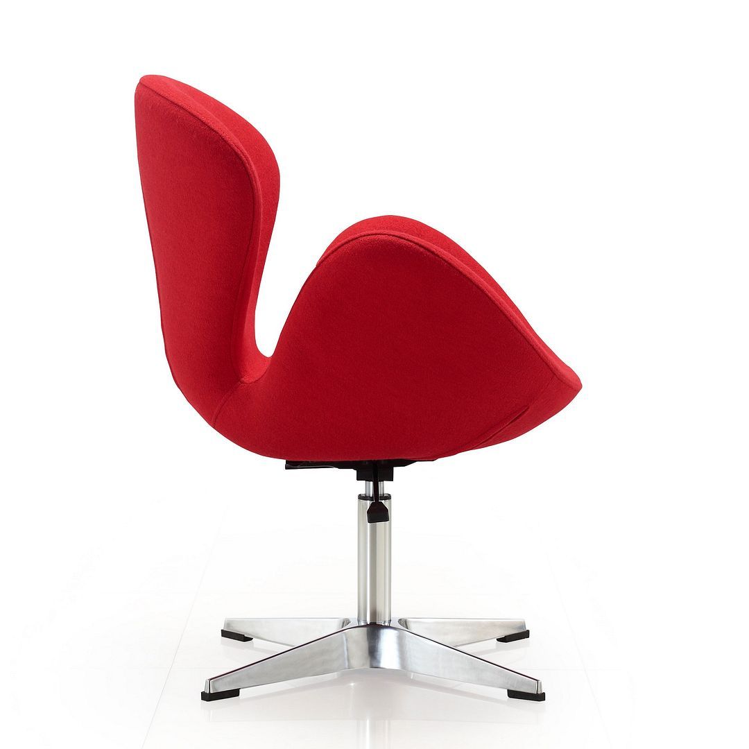 Raspberry Adjustable Swivel Accent Chair