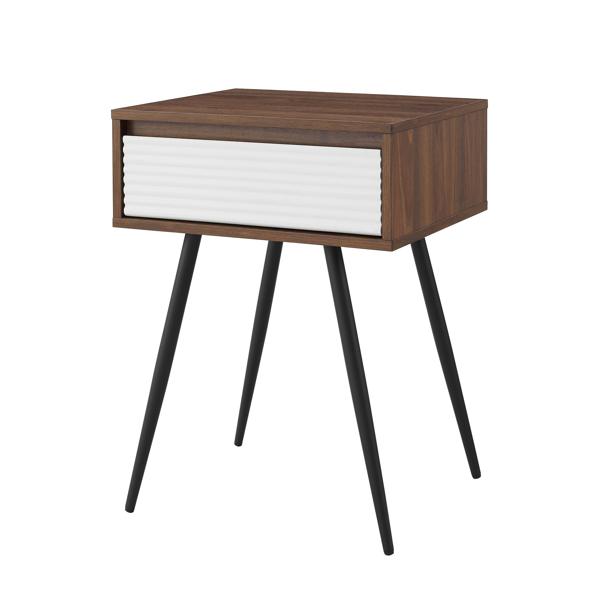 Lane Contemporary Fluted Drawer Side Table - East Shore Modern Home Furnishings