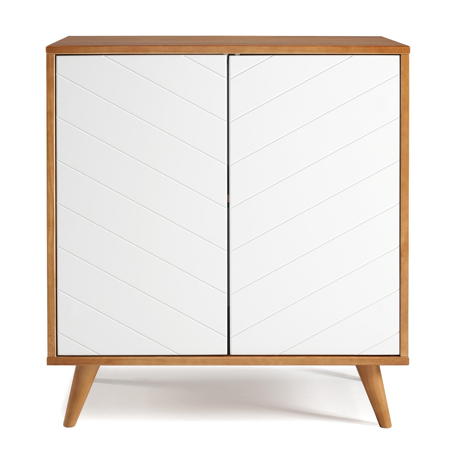 Kenswick 30" Chevron 2 Door Accent Cabinet - East Shore Modern Home Furnishings