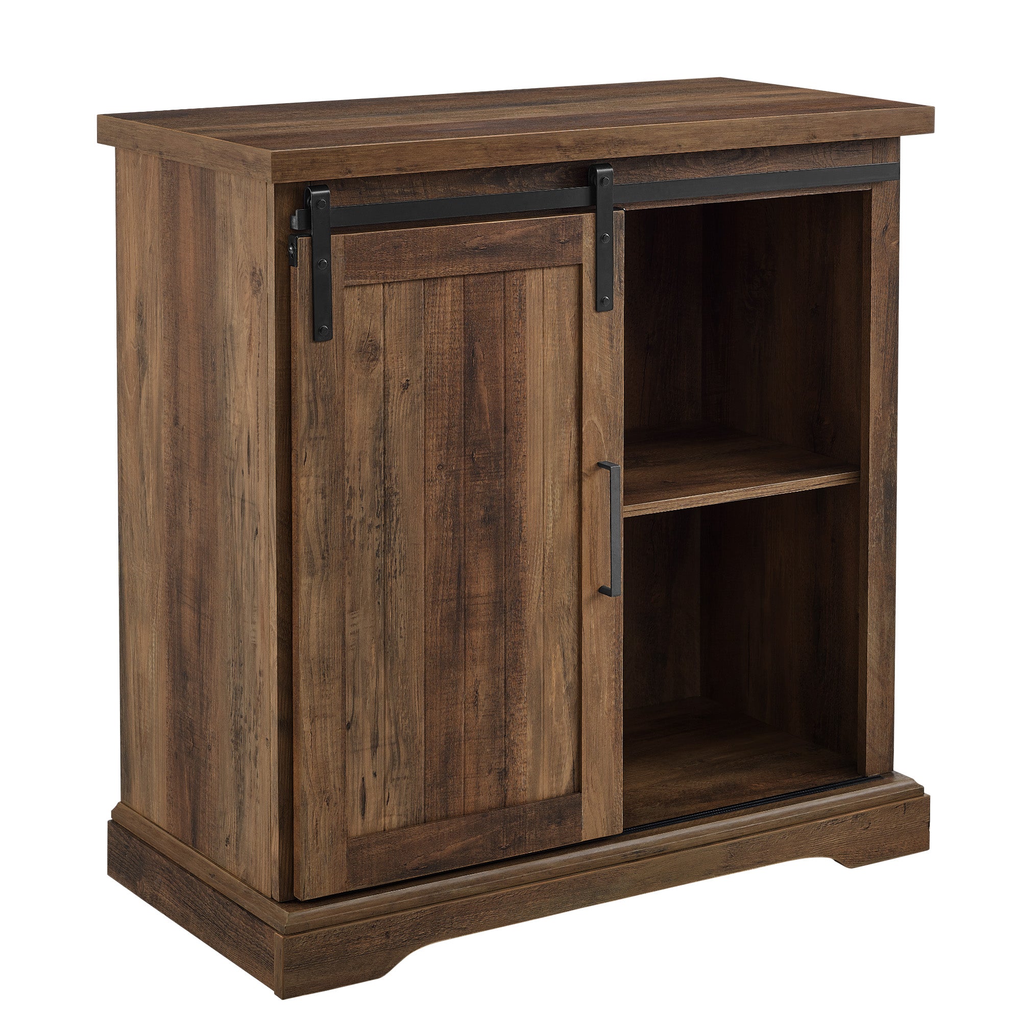 Alba 32" Sliding Grooved Door Modern Accent Cabinet - East Shore Modern Home Furnishings