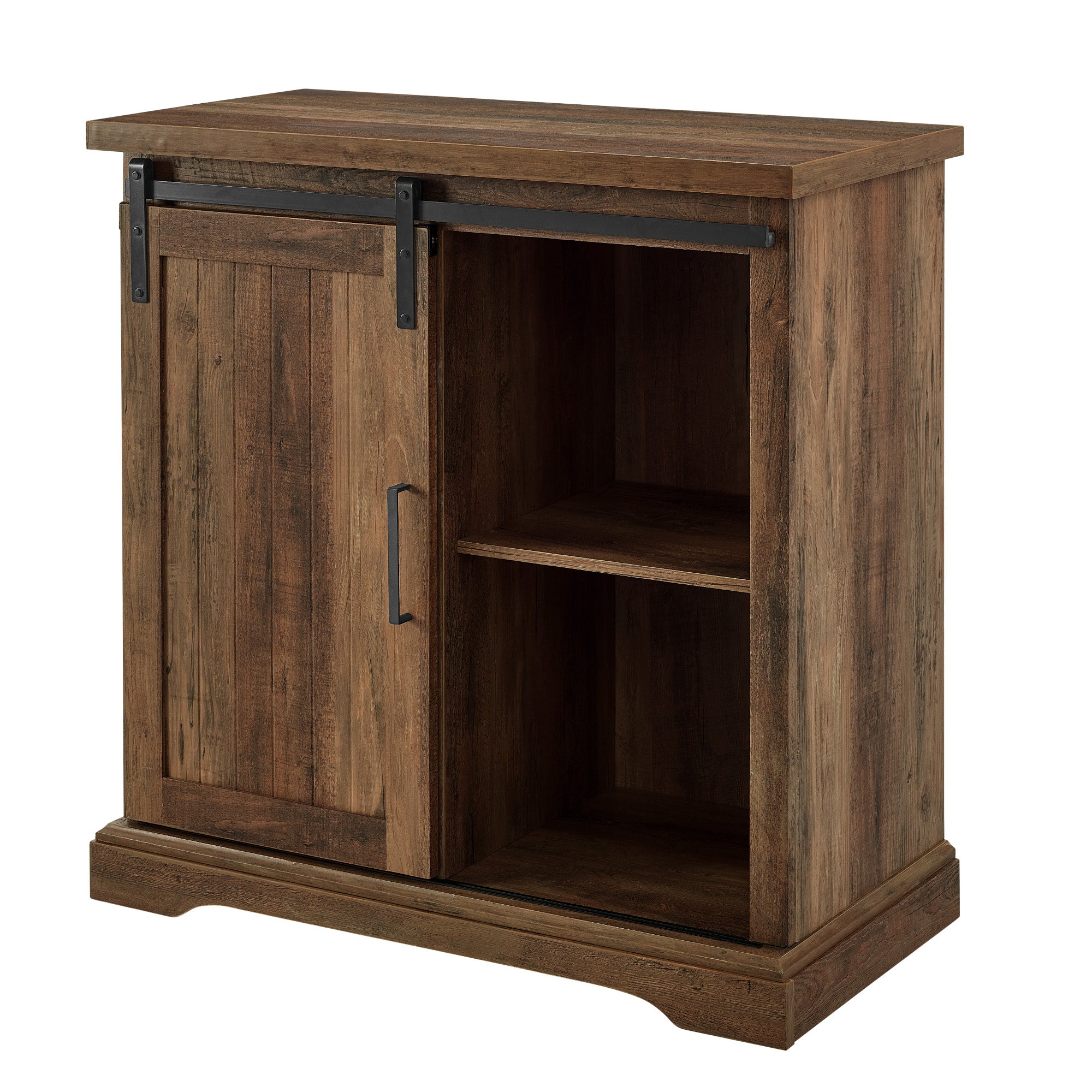 Alba 32" Sliding Grooved Door Modern Accent Cabinet - East Shore Modern Home Furnishings