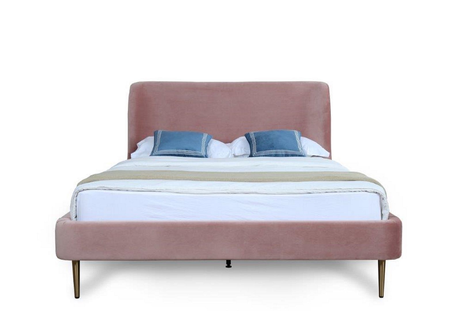 Heather Velvet Platform Bed Frame