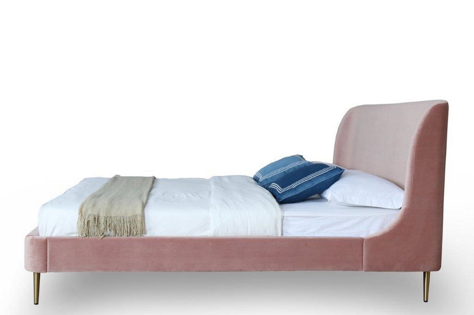 Heather Velvet Platform Bed Frame