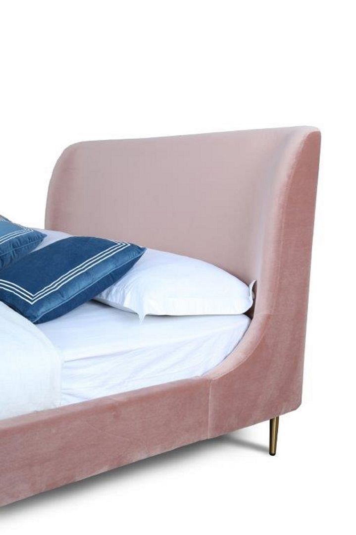 Heather Velvet Platform Bed Frame
