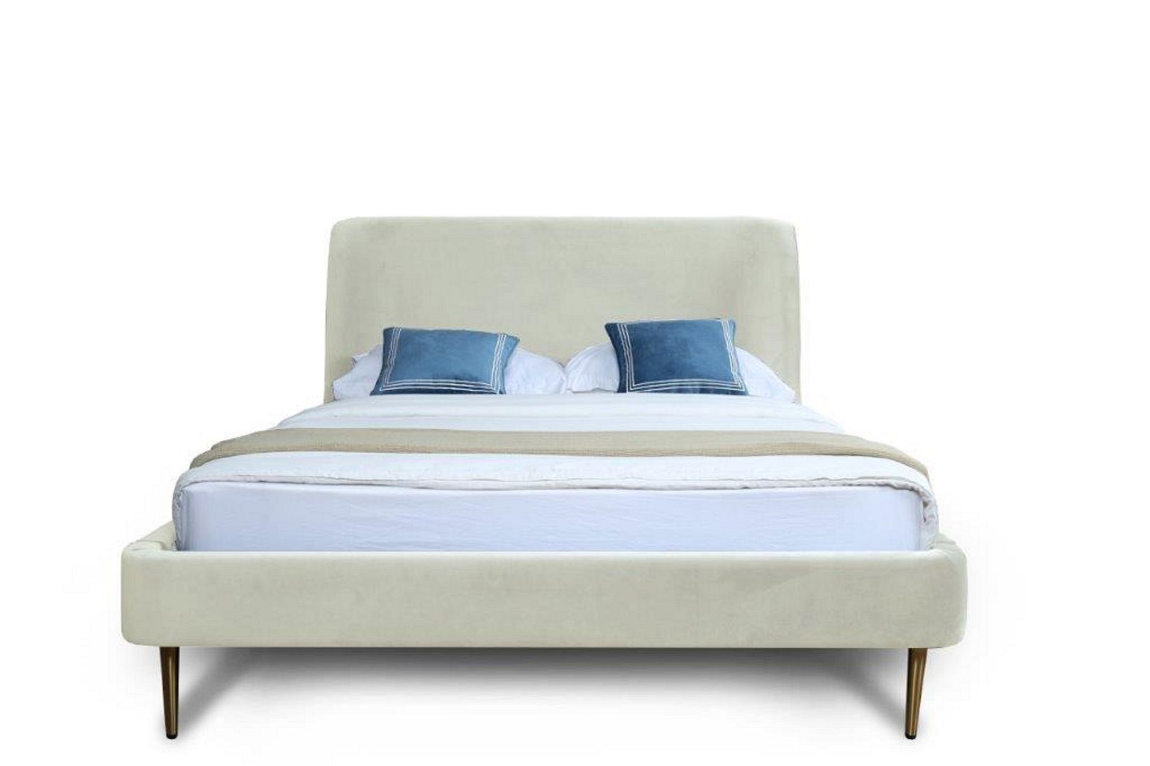 Heather Velvet Platform Bed Frame