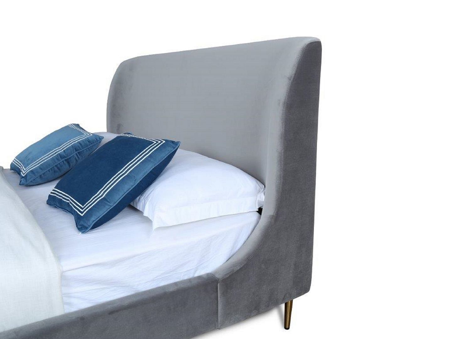 Heather Velvet Platform Bed Frame