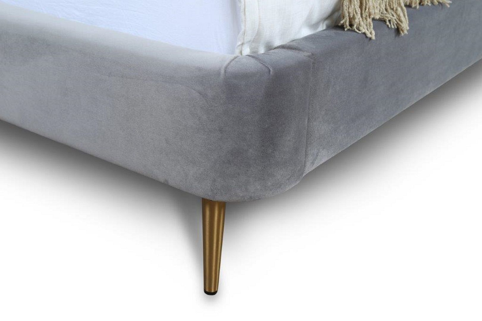 Heather Velvet Platform Bed Frame