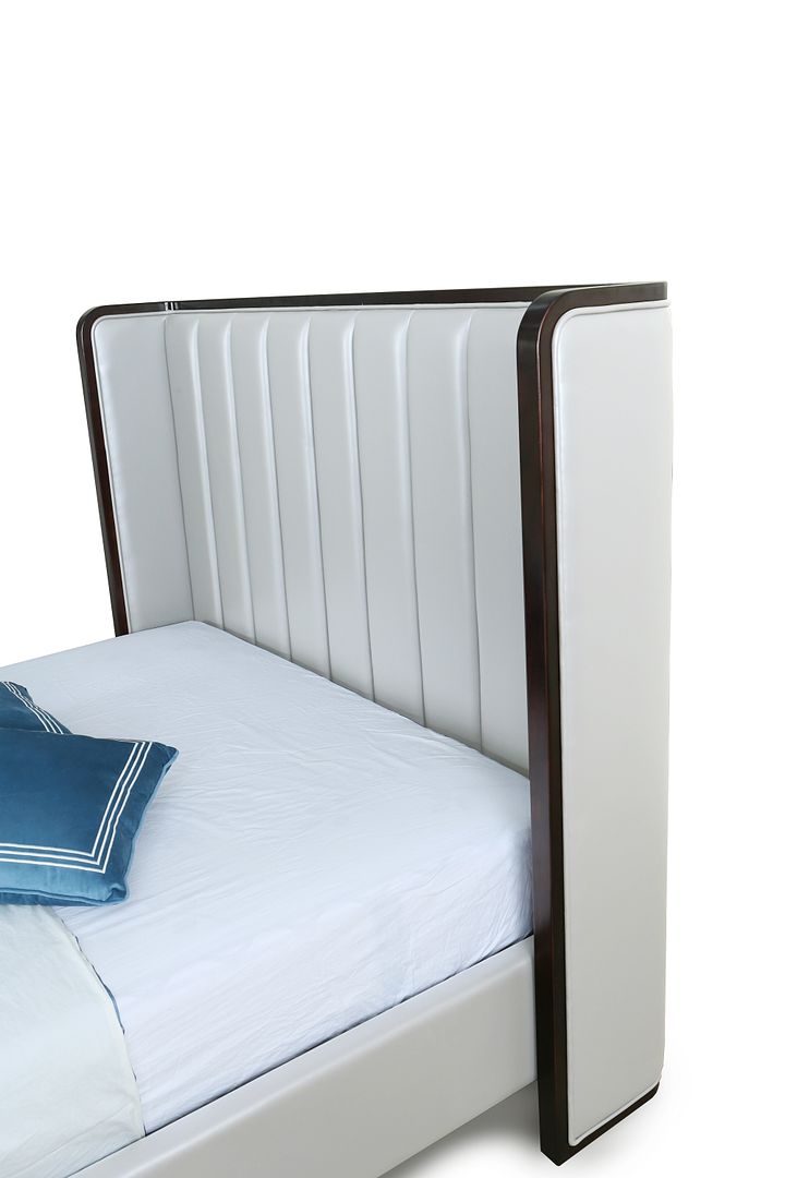 Kingdom Faux Leather Platform Bed Frame - East Shore Modern Home Furnishings