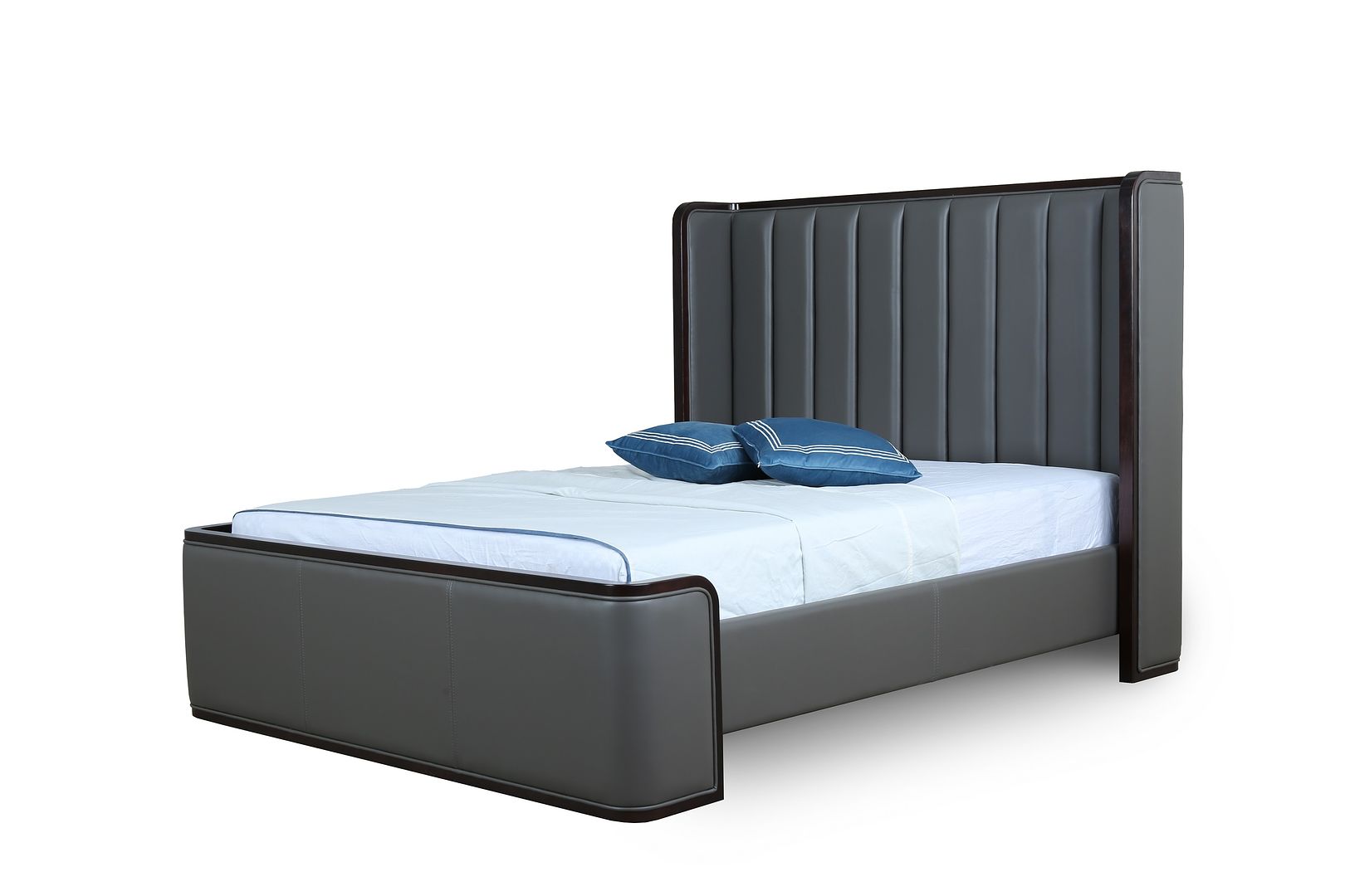 Kingdom Faux Leather Platform Bed Frame - East Shore Modern Home Furnishings